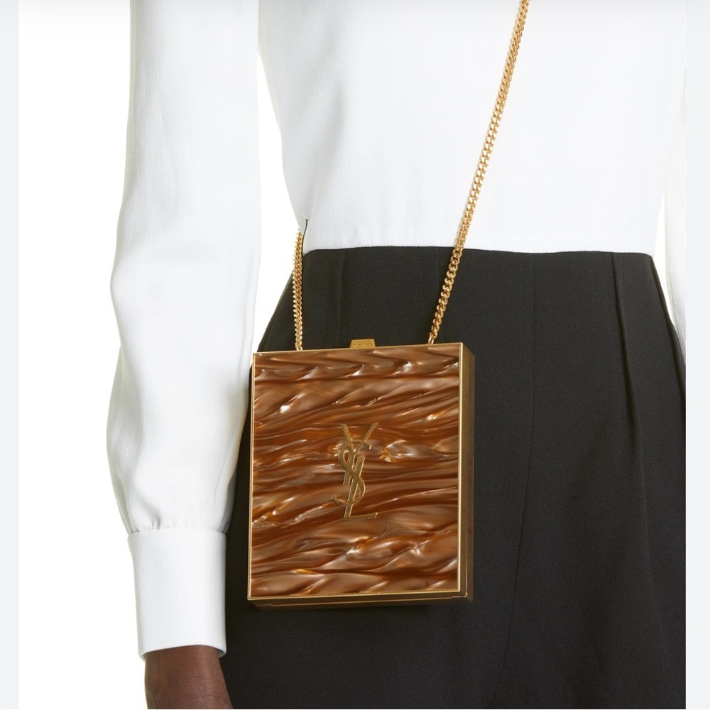 Saint Laurent Marble Pattern Tuxedo Box Bag - Picture 1 of 15